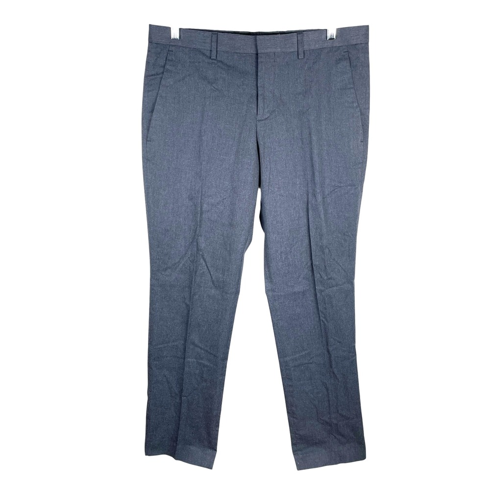 Express Photographer Pants Mens (Actual 36x30) Gray Slim Fit Stretch Flat‎ Front